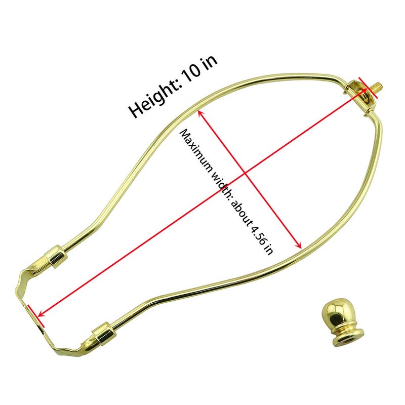DZS Elec Imitation Gold Color 10 Inch Lamp Shade Harp Holder DIY Lighting Accessories Horn Frame Lampshade Bracket for Table/Floor Light Fitting - Image 2